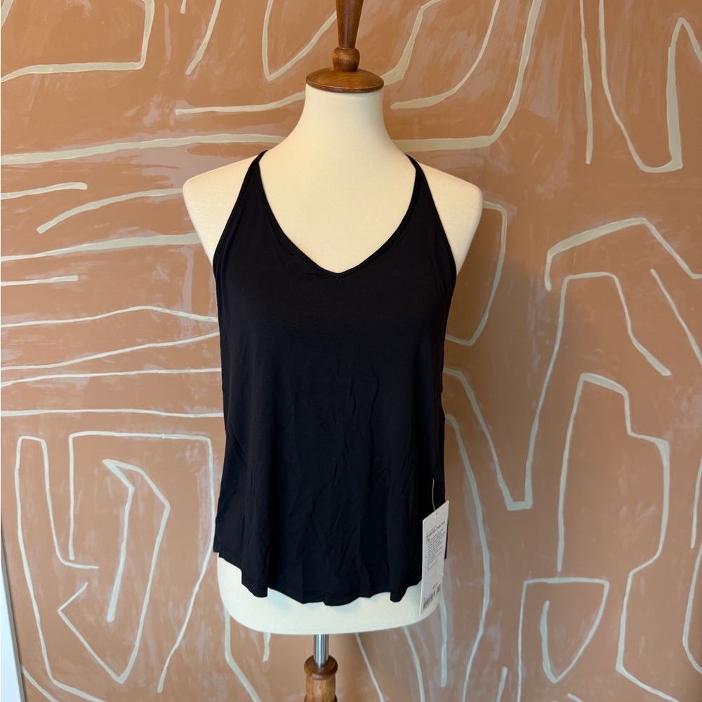 Lululemon Athletica Modal Silk Yoga Black Tank Top